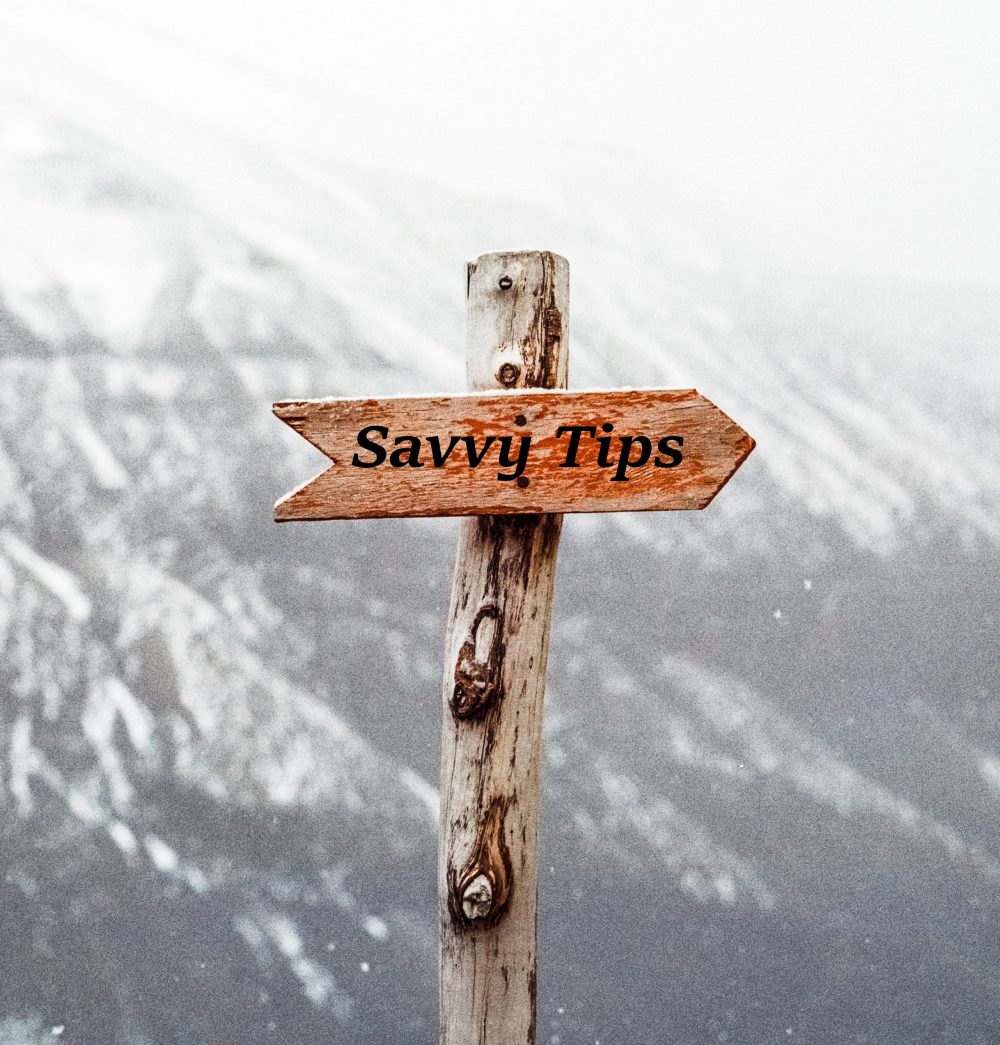 Savvy Tips Sign